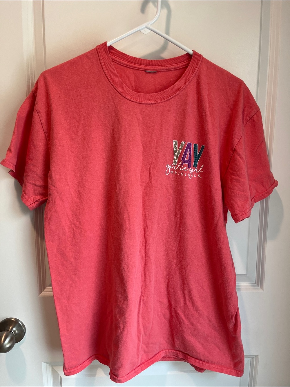 Girlie Girl Originals Coral “Yay” T-shirt